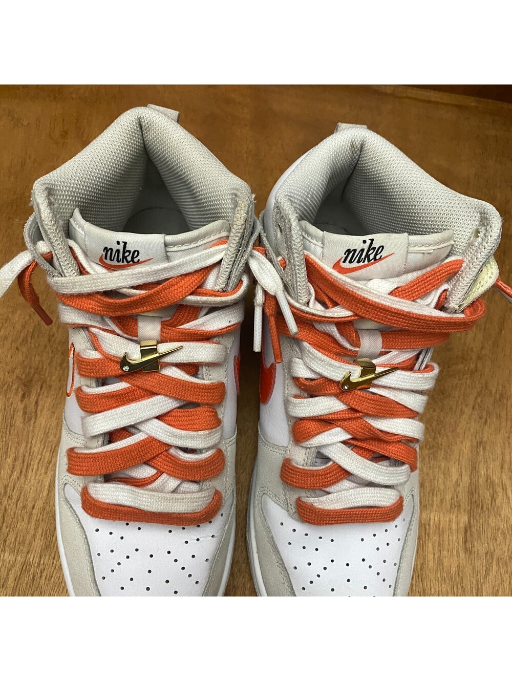 Nike Dunk High SE Shoes Womens Size 7.5 First Use White Sail Orange DH6758-100 - Picture 11 of 15